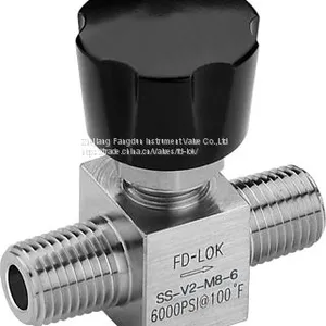 Square Cube 3/4' 304SS Female Needle Valve thumbnail-1