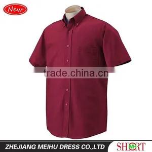 2016 Men's Short Sleeve Oxford Dress Shirt thumbnail-3