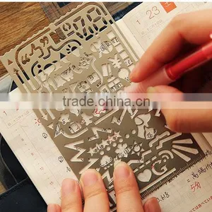 Multifunctional Metal Bookmark Ruler /Planner,Scrapbooking Templates thumbnail-1