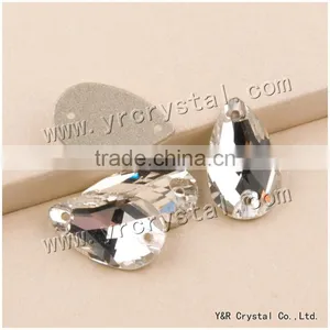 White Clear Crystal Beads Sew on Beads for Wedding Dress thumbnail-4