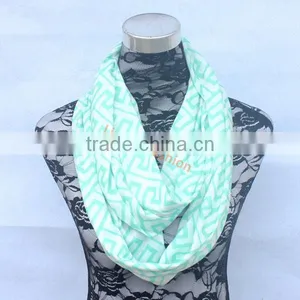 Hot in USA Inventory Greek Key Winter Polar Fleece Infinity Scarf Total 15 Colors Delivery Within 3 Days thumbnail-1
