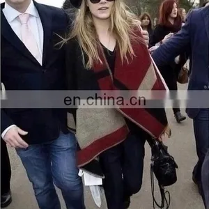 New Arrival Plaid Blanket Shawl Scarf Embroider OEM Acceptable thumbnail-5