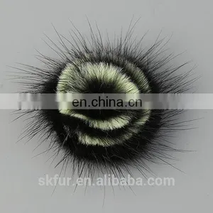 Fluffy and Cute Factory Price Mink or Fox Fur Flowers thumbnail-4