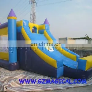 Blue Mini Inflatable Bouncer Combo Dry Slide thumbnail-1