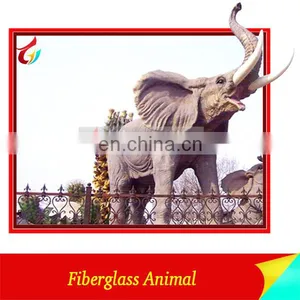 High Emulational Fiberglass Decorative Elephant thumbnail-1