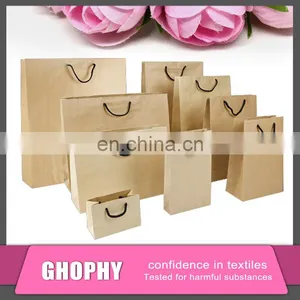 Cheap Kraft Paper Bag, Die Cut Paper Bag, Cosmetic Craft Paper Bag With Famous Brand thumbnail-1