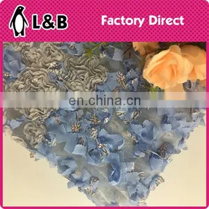 New Design Popular Embroidery Organza Lace Fabric thumbnail-1
