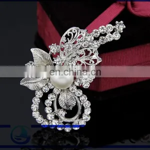 Fashion Temperament Types of High-end Women's Brooch Fashion Crystal Jewelry and Scarf Buckle thumbnail-1