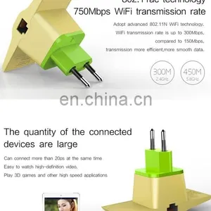 EU Plug Charger,Phone Charger,USB Charger,WiFi Repeater,WiFi Signal Booster 2.4GHz 5.0GHz 750Mbps thumbnail-5