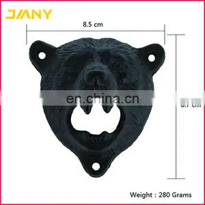 Custom Cast Iron Wall Mount Grizzly Bear Beer/Soda Bottle Opener thumbnail-2