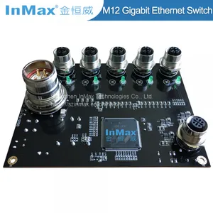 EN50155 Power Port: M23 Port M12 X-code 1000M 5 Port Gigabit Car Industrial Ethernet Switch thumbnail-1