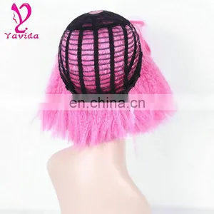 Wholesale Highlights Color Afro Kinky Curly Synthetic Hair Wig thumbnail-6