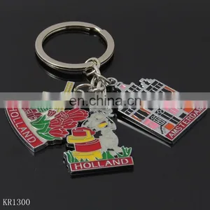 Custom Travel Country Keychain Tourist Souvenir Gifts Metal Key Rings thumbnail-4