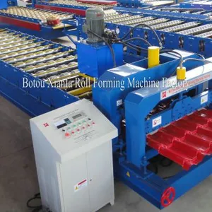 International Standard IBR Glazed Tile Roofing Roll Forming Machine thumbnail-1