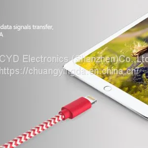 Multi 8-pin USB 2.0 Nylon Braided Cable for IPhone 5S/6/6S Plus Charger and All IOS Systems Devices thumbnail-4