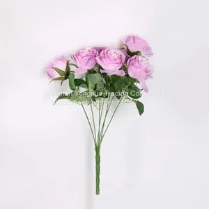 Wholesale Artificial Flower Bouquet 7 Heads Silk Rose thumbnail-4