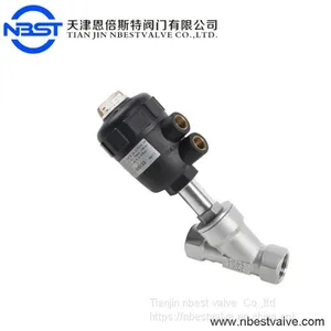 DN32 SS304 Body Pneumatic Angle Seat Valve thumbnail-2