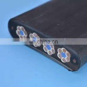 Flat Cable for Cranes 4 8 12 16 20 24 32 Cores Festoon Cable With Steel Wire thumbnail-3