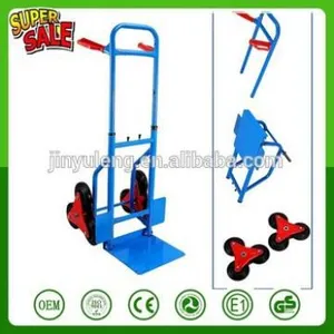200Kg Capacity 6 Wheel Stair Climbing Hand Truck Trolley Barrow Cart Garden Tool Telescopic Handle Hand Truck Hand Trolley thumbnail-1