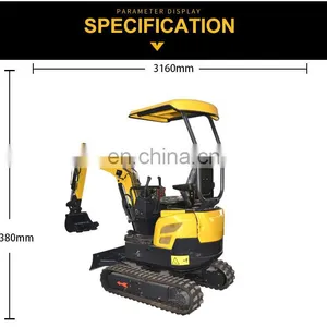 Cheap Micro Mini Excavator Hydraulic Pump Excavators 1.8 Ton for Sale thumbnail-4