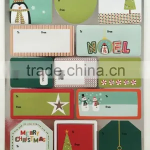 Holographic, Foil, Silver Stamp Xmas Gift Tag Labels Sticker Book thumbnail-3