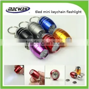 6led Kids Mini Flat LED Flashlight With Keychain thumbnail-1