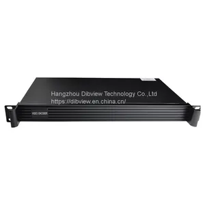 1U Rack H.264 H265 Digital Cable IPTV 4 Channel SDI IP 1080P Live SRT HTTP UDP RTMP HLS Streaming HD Video Facebook Youtube Enco thumbnail-2