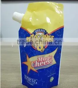 Stand up Spout Plastic Sauce Bag/jam Packaging Pouch With Spout/pet Cheese Pouch With Nozzle thumbnail-1