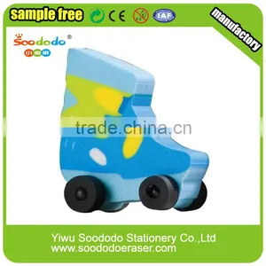 Wholesale Promotional 2D Roller Skate Eraser For Children Education Quality Choice thumbnail-1