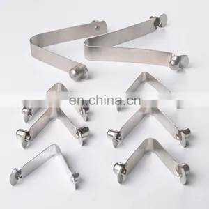 Custom 65Mn Steel V Shape Clip Double Button Clip for Tube thumbnail-5