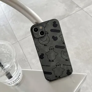 Diy All Inclusive Fine Hole Leather Pattern Duckling Fancy Mobile Phone Cases Sublimation For I Phone 7 8P X 11 12 13 14 Pro Max thumbnail-1