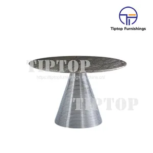 Tiptop Marble Top Stainlesssteel Base Dininig Table thumbnail-1