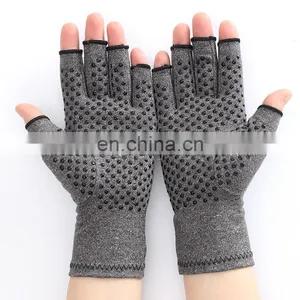 Cheap Half Finger Pain Relieve Compression Other Sports Gym Anti Slip Silicone Dots Arthritis Gloves thumbnail-1