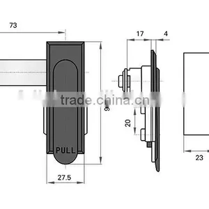 CE ROHS Feilei 2015 Popular Spray Coating Black Cabinet Lock for Electronic Cubicle thumbnail-6
