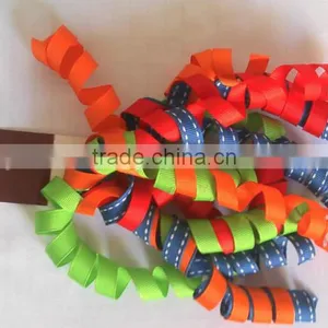 Christmas Printed Grosgrain Curly Ribbon, Fabric Present Bow, Woven Gift Wrapping Curling Ribbon Bow for Everyday Decorate thumbnail-3
