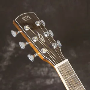 Otis 41inch Spruce Solid Top Acoustic Guitar Manufacturer Cutaway Single Board Guitar Supplier FG-28N thumbnail-4