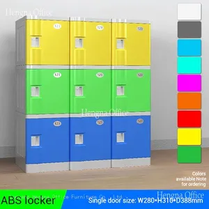 Heavy-Duty Multiple Colors Modern ABS Lockers for Wet Areas: 100% Rust-Proof & Waterproof Storage for Gym and Swimming Pools. thumbnail-1