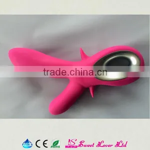New Arriving Dual Stimulators Vagina Vibrator Sex Toy Silicone Rechargeable Adult Sex Toy for Woman thumbnail-1