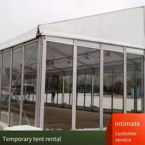 Red Wedding Tent Installation, Outdoor Exhibition Tent Rental, Manufacturer of Aluminum Alloy Mobile Tents thumbnail-1