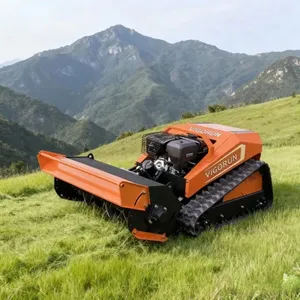 Vigorun Gas Mower CE EPA Approved Gasoline Engine Brush Cutter Compatible Remote Control Lawn Mower for Mountainsides thumbnail-1
