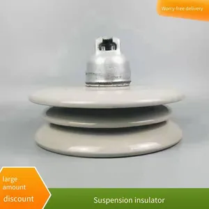 Glass Insulator, Tempered Glass, Disc Suspension Type, 160kn, Suitable for High-voltage Transmission, Spot Wholesale thumbnail-1