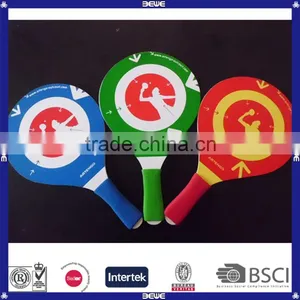 Cheap Colorful Customized Wood Beach Racket thumbnail-1