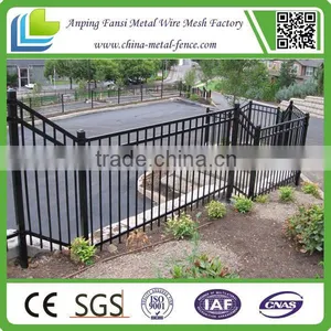 China Supplier Commercial 3 Rails 5ft High Black Powder Coated Swiming Pool Fence thumbnail-4
