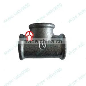 Black Malleable Pipe Fitting TEE thumbnail-4