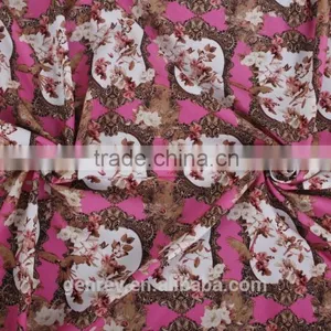 Polyesteter Fabric Printing Digital Fabric Printing 100polyester Flower Printed Fabric thumbnail-5