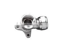 Compression Brass Fitting - Wall Plated Elbow thumbnail-1
