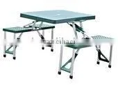 Outdoor Folding ABS Plastic Picnic Table thumbnail-1