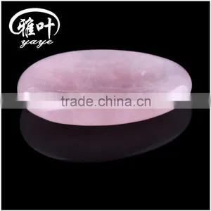 Wholesale 45*35*7mm Natural Rose Quartz Gemstone Worry Stone for Massage thumbnail-4