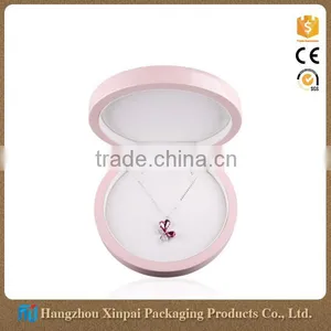 Custom Glossy Round Luxury Wooden Jewelry Ring Box thumbnail-1