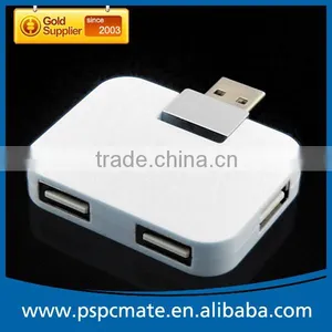 No Cable Mini Square Slim Usb 2.0 Hub 4 Port for Laptop thumbnail-1